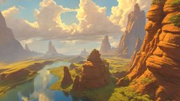 HDRI Alien World Panoramas Megapack Vol.2 planet, 360, sphere, vr, virtualreality, extraterrestrial, alien, equirectangular, hdri, skybox, hdr, 360-degree-panorama, 360-panorama-image, scifi, sci-fi, fantasy, spherical-panorama, hdrpano3d, createdwithai, skysphere