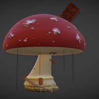 Mushroom House steampunk, mushroom, filter, mansion, layers, toadstool, maya-2016, substancepainter2, gameartunboxed, mushroom-house, maya, architecture, game, art, texture, gameart, substance-painter, design, house, village