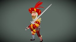 landsknecht zweihander toon, european, soldier, german, medieval, painted, beard, cartoonish, renaissance, moustache, flamboyant, midpoly, zweihander, swordsman, bearded, colorful, flamberge, mercenary, lowpolyart, two-handed, low-poly-model, warior, low-poly-blender, two-handed-sword, character, handpainted, low-poly, game, lowpoly, gameart, man, sword, person, holyromanempire