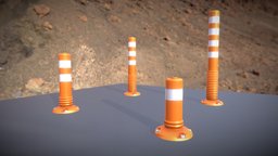 Traffic Delineator Flexipollers Pack orange, traffic, signal, game-ready, blender-3d, verkehr, 300mm, road-sign, traffic-sign, 3dhaupt, verkehrszeichen, leitpfosten, flexipoller, 450mm, 1000mm, 750mm, real-world-scale, street-architecture, straen-probs, straenverkehrszeichen, deutsche-verkehrszeichen, german-traffic-sign, straenverkehr, verkehrsregeln, low-poly, blender3d