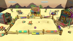 Western Arena comic, pillow, fight, western, arena, multiplayer, westworld, maya, cartoon, game, 3d, photoshop, zbrush