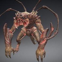 Sci-fi "Spider Lizard" creature beast, spider, mutant, alien, sci-fi, creature, monster