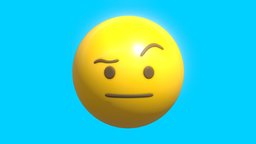 Questioning Face Emoticon Emoji or Smiley face, symbol, cute, chat, happy, people, comic, fun, care, question, smart, sign, icon, head, yellow, smile, facial, mood, know, emoticon, idea, expression, illustration, think, wonder, confused, smiley, clipart, gestures, uncertain, character, cartoon, 3d, design, man, ball, funny, hand, person, "thoughtful", "questioning", "puzzled"