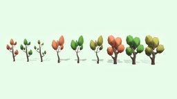 Cartoon Tree trees, tree, forest, grass, tr, logs, log, cartoony, gamedev, app, cartoon, asset, game, pbr, lowpoly, low, poly, gameready