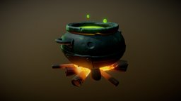 Cauldron Stylised stylised, handpainted, gameart, cauldron