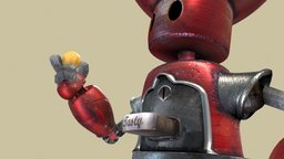 Robot Gum Dispatcher steampunk, pet, mechanical, tech, cyberpunk, gum, mecha-robot, character, scifi, sci-fi, futuristic, fantasy, robot, dispatcher
