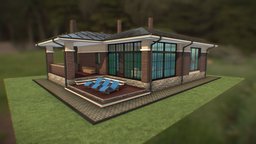 Manushkino II 3ds modern, style, cottage, resolution, architect, fashion, plan, architectural, residence, vr, family, virtualreality, right, quality, spa, planing, paid, scetchfab, 3d, model, house, home, building, download, highpoly, space