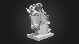HORSE HEAD LOWPOLY cnc, decorative, decor, plaster, horsehead, 3dprint, lowpoly, interior, horse-lowpoly