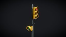 Stylized Traffic Light trafficlight, traffic, sign, pedestrian, traffic-light, traffic-sign, substancepainter, blender, car, stylized, light, trafficsignal