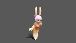 Keki pink hair rabbit, furry, keki