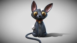 7_Scratch cat, toy, feature, pet, prop, damaged, old, fabric, sculptgl, charactermodel, sculptober, character, asset, game, art, model, design, gameasset, animal, characterdesign, concept, sculpture, sculptober2020