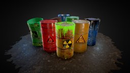 Barrels barrel, rust, painted, danger, dirt, explosive, customized, metal, biohazard, substance-designer, radioactive, asphalt, pbrtexture, flammable, pbr, material