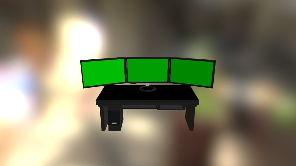 3 Monitor SetUp - 3 Monitor SetUp - Download Free 3D model by ilegitzx 3d model