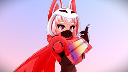 [VTuber] Kiyomi Hoshi: BOOST Magnum [Commish] mom, mommy, rider, midpoly, woman, outline, magnum, boost, kamenrider, kamen, vrchat, anime3d, animestyle, vrchat_avatar, vtuber, substancepainter, weapon, girl, blender, blender3d, zbrush, textured, anime, vtubermodel, vtuber-commission, kamenrider3d, boostmagnum