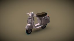 Vespa vespa, scooter, voxel, voxelart, magicavoxel