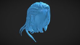 Hair 78 hair, sculpt, humanoid, printing, people, figure, basemesh, toys, figurine, print, statue, head, woman, printable, collectibles, hairstyle, character, bust, female, zbrush