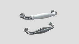 Handle Set 2 bar, storage, shelf, pull, furniture, ceramic, handle, drawer, doorknob, metal, cabinet, kitchen, cupboard, knob, home, cup, interior, door