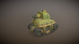 Stylized Tank video-games, unity, blender, conceptart