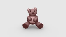 Cartoon Doll Bear bear, games, teddy, toy, fun, puppet, toys, child, doll, sports, lowpolymodel, handpainted, cartoon, game, stylized, actives