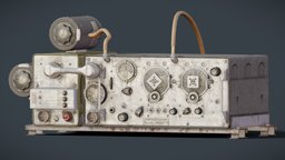 Wireless set no.19 ww2, prop, realtime, electronics, realistic, substancepainter, blender, blender3d, military, zbrush, radio
