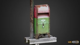 Korea Old Rusty PostBox korea, rusty, asia, asian, ar, 3dscanning, photogrametry, realistic, max, old, postbox, 3d-model, realitycapture, 3dscan, koreastreet, korean-style, noai