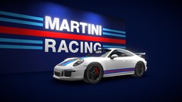 Low-Poly porsche 911 991 porsche, 911, baking, challenge, eevee, martini, game-asset, low-poly-model, 991, substancepainter, low-poly, game, blender, pbr, lowpoly, racing, gamemodel, gameready