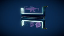 Sci Fi BIllboard 20 future, sci, fi, urban, road, cyber, cyberpunk, sign, ready, billboard, wire, kitchen, advert, asset, game, lowpoly, futuristic, stylized, street, wall, wall-sign