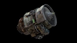 Jet Engine Turbine Scan turbine, mechanical, photorealistic, jetpack, jet, engine, scans, turbines, jetengine, kitbash, greeble, photoscan, photogrammetry, scan, military, plane, blade