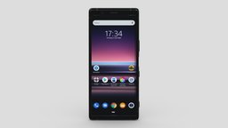 Sony Xperia 5 office, computer, device, pc, laptop, tablet, smart, electronics, equipment, headphone, audio, mockup, smartphone, cellular, android, ios, phone, realistic, cellphone, cheap, earphones, mock-up, render, 3d, mobile, home, screen