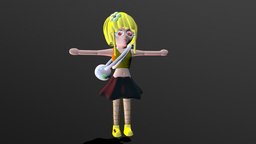 Anime Cartoon Girl woman, blonde, bae, character, girl, cartoon, female, anime, rigged