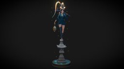 Suanni orc, ninja, realtime, oni, handpaintedtexture, cgma, chinese-art, handpainted, girl, female, stylized, handpainted-lowpoly, noai