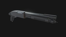 Shotgun rifle, army, residentevil, ammo, resident, props, movie, sci-fi-weapon, sci-fi, shotgun, gun, space, evil, movie-gun