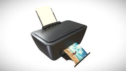 Printer office, photo, assets, printer, hp, unreal, vr, ar, props, game-ready, pbrmaterials, pbr-texturing, pbr-workflow, office-prop, hpprinter, officestuff, office-printer, unity, pbr, lowpoly, design, interior