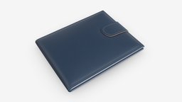 Leather Wallet for Men 01 modern, style, rectangle, leather, coin, money, clothes, classic, wallet, mockup, purse, pouch, holding, apparel, garments, banknote, 3d, pbr, man