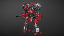 Imperial Knight university, warhammer-40k, substance-painter-2, hardsurface, student