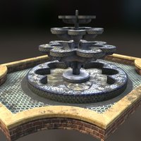 Arabic old fountaine arte, old, substancepainter, substance, texturing, asset, game, 3d