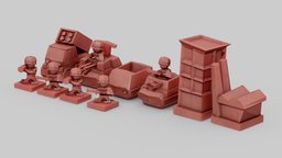 Advance Wars Stylized Board Game Figure 3d Print gameboy, figure, boardgame, nintendo, rts, advance, advancewars, worms, 3dsmax, 3dsmaxpublisher, war