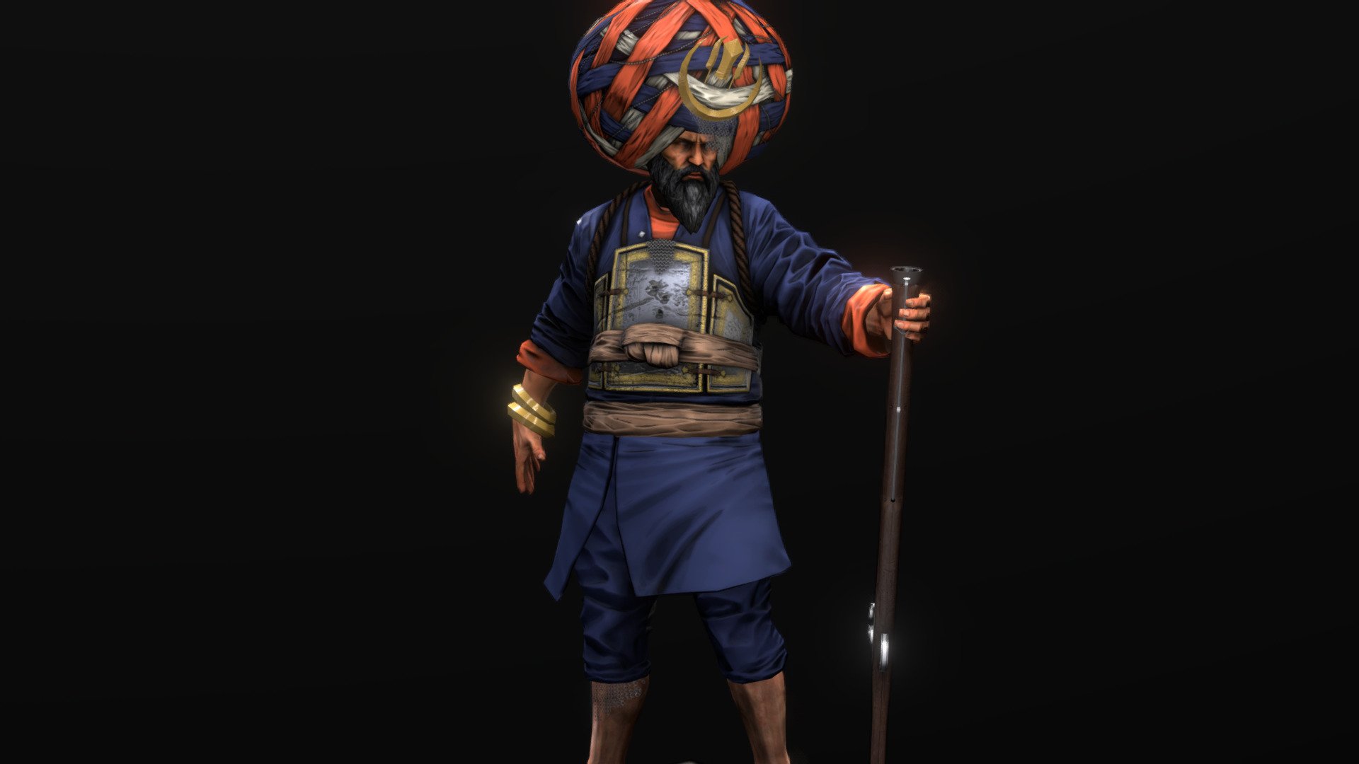Low poly character inspired by a random image i found.  Poly count is 5k tris with 4k textures 3d model