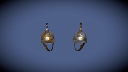 Konos Helmets armor, greek, ancient, texturepaint, antiquity, helmets, cultural-heritage, hellenic, helmet-3d-model, gameasset, konos