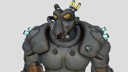 Tesla Titan Power Armor Fallout 2 armor, tesla, powersuit, low-poly-model, fallout2, gauss-rifle, weapon, charactermodeling, handpainted, characterdesign, fallout, warrior-character