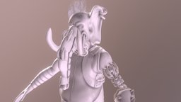 Elephant Mutant From Cyberpunk Era elephant, cyberpunk, mutant, cyborg, android, humans, animal, animalxhuman