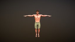 Mitya people, muscles, athlete, muscular, bodybuilder, on-the-beach, in-shorts, man, guy