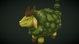 Shrub Sheep sheep, bush, scrub, handpaintedtexture, fantasycreature, handpainted, hand-painted, sci-fi, creature, fantasy, handpainted-lowpoly
