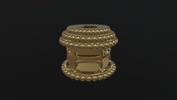 Hunnish Bead tribal, asia, asian, tribe, bead, nomad, steppe, turk, hun, nomadic, huns, central-asia, turkic, granulation, turks, hunnic, gold, xiongnu, hsiungnu, hunnish, steppes, inner-asia