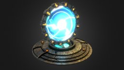 World Of Warcraft inspired portal scene, warcraft, portal, goblins, word, stylised, bay, worldofwarcraft, teleporter, harbor, 3dsmax, wow, magic