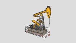 Oil Pump Jack jack, oil, pump, videogame, prop, substancepainter, substance