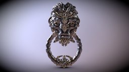 Fantasy/Gothic Door Knob #6 handle, gothic, high-poly, doorknob, statue, head, unrealengine4, high-resolution, props-assets, fantasy-gameasset, medieval-prop, pbr-texturing, 2ktextures, decoration-metal, fantasy, dark