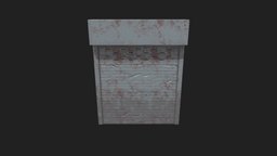 Metal industrial door Low-poly 3D model gate, garage, sliding, roller, sectional, metal, shutters, blinds, substancepainter, substance, door, metalshuttersshowcasedoorsliding, laths