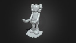 KAWS 3d model for 3d printing toy, gaming, pop, urban, sla, piece, decorative, designer, gamer, accessory, collectible, decor, print, artistic, artist, contemporary, fdm, iconic, kaws, enthusiast, statement, 3d, art, model, design, street, sculpture