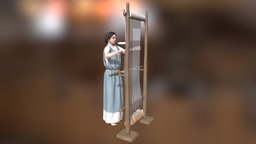 Métier à tisser rome, ancient, antique, roman, antiquity, loom, ancient-rome, weaving, loomweight